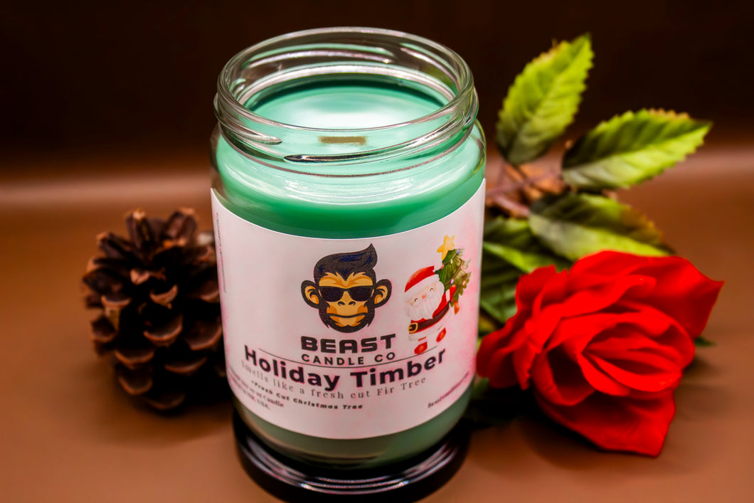 Holiday Timber |Glass Candle